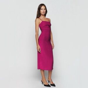 Reformation Breslin Pink Midi Dress